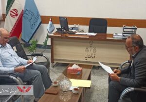 دیدار مدیر نمایندگی ستاد مردمی دیه استان مرکزی با معاون قضایی دادگستری کل استان