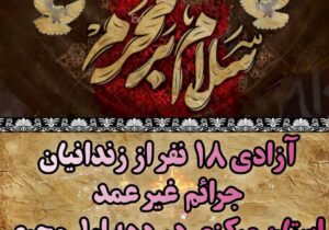 طلوع دوباره زندگی؛ آزادی ۱۸ زندانی جرائم غیرعمد در استان مرکزی در سایه مهر حسینی