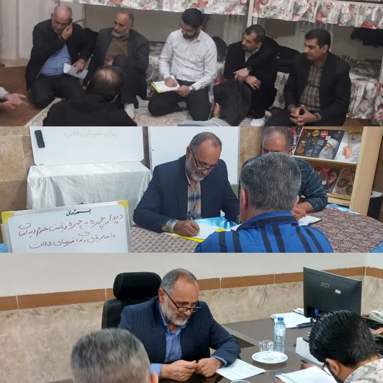 دیدار چهره به چهره مدیرستاد دیه استان مرکزی با زندانیان جرائم غیرعمد در شهرستان‌های دلیجان، محلات و خمین