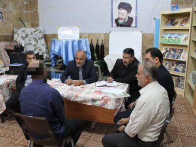 حضور مدیر نمایندگی ستاد مردمی دیه استان مرکزی در زندان شهرستان محلات 